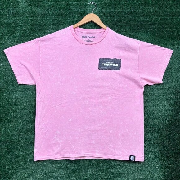 Bloody Disgusting x Terrifier pink T-shirt in size Large - Picture 1 of 5